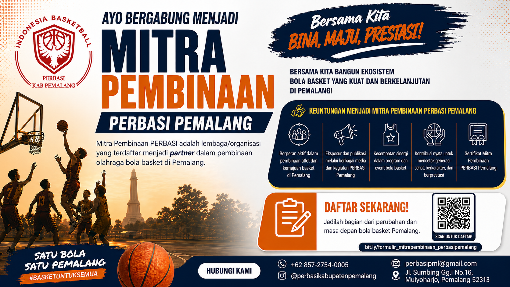 Mari Bergabung menjadi Mitra Perbasi Pemalang