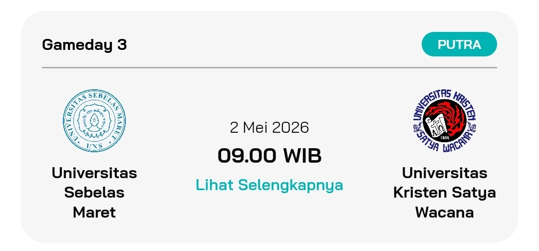Campus League - Gameday 3 Putra: Universitas Sebelas Maret Tantang UKSW