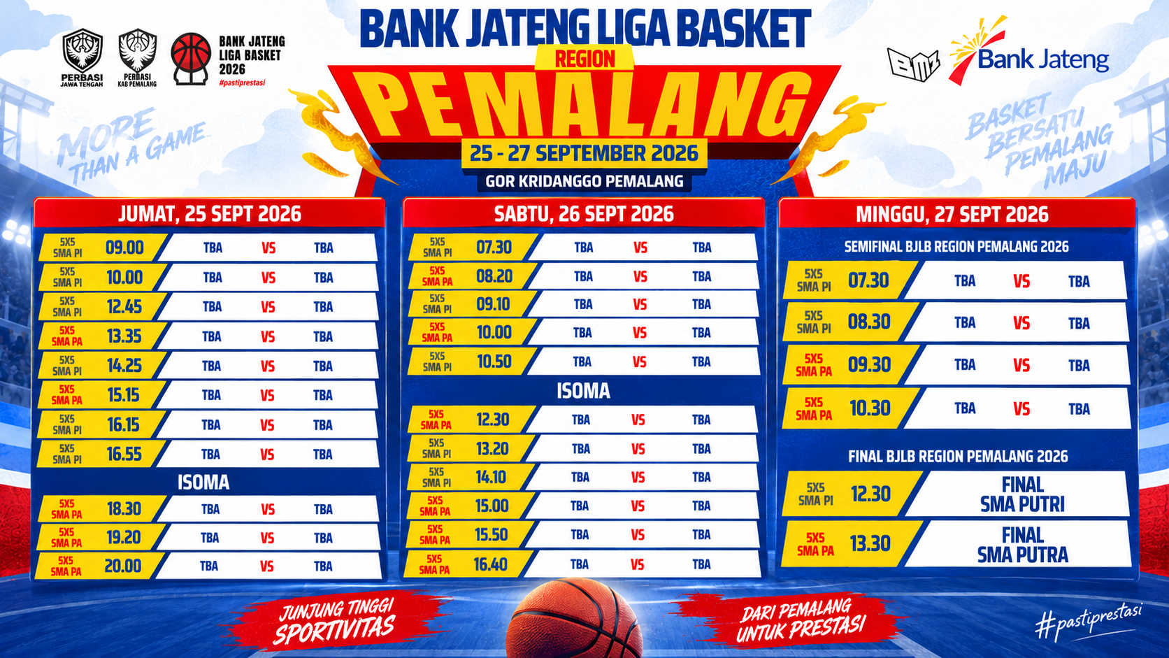 Jadwal BJLB Pemalang 2026