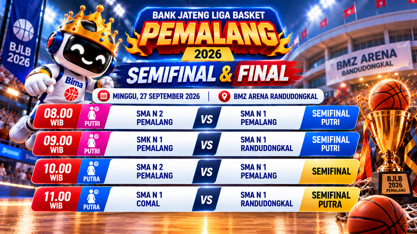 SEMIFINAL & FINAL BJLB PEMALANG 2026: HARI PENENTUAN
